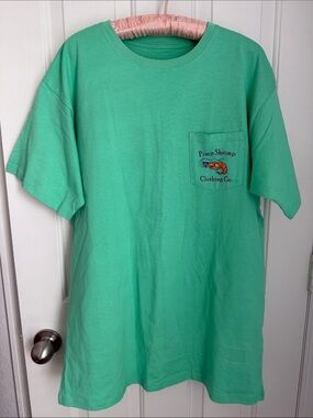 Brand new without tags Pimp Shrimp Clothing Co. Mint Green Pocket Tee